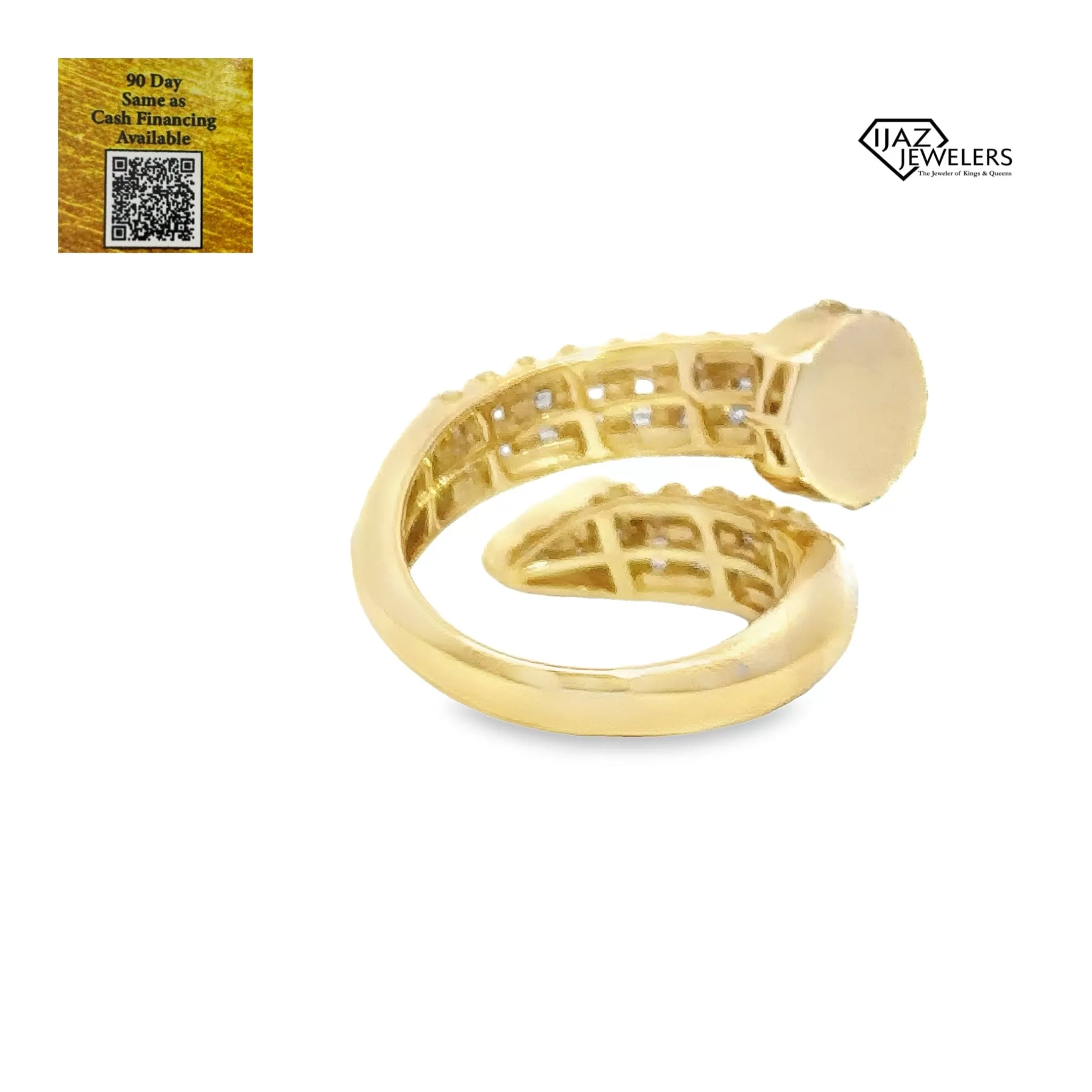 10K Gold 1.50 CTW Diamond Nail Ring