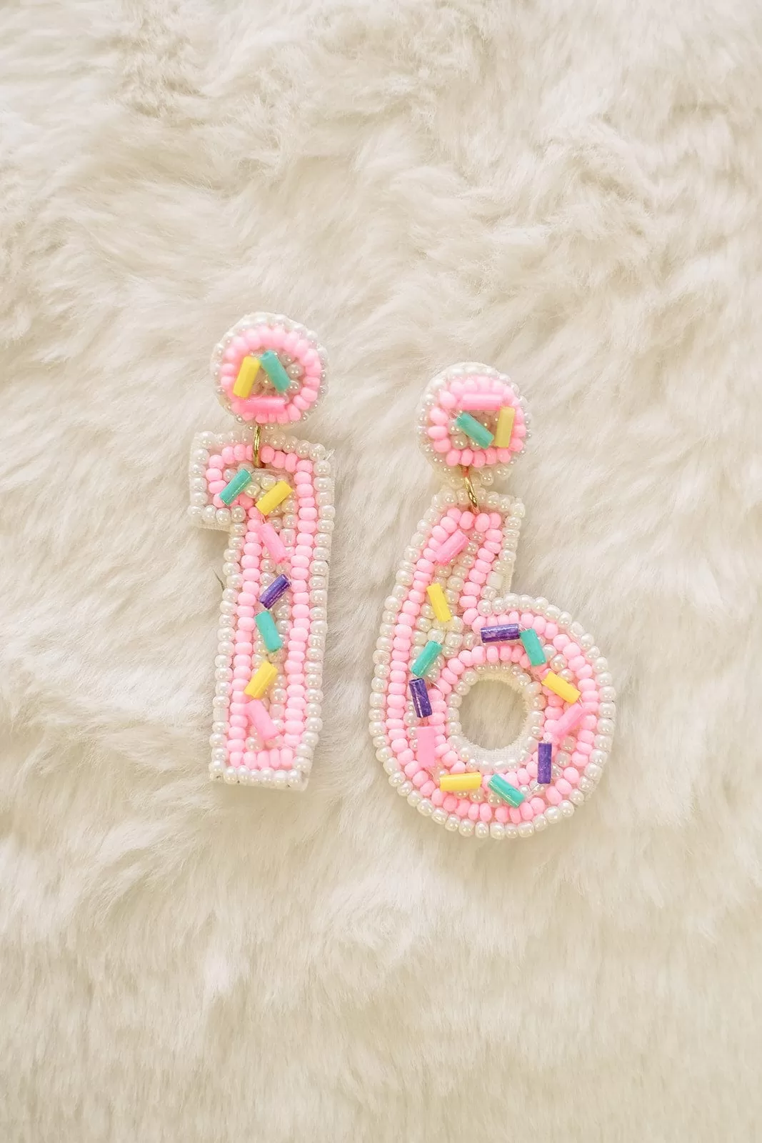 16 Birthday Beaded Earrings