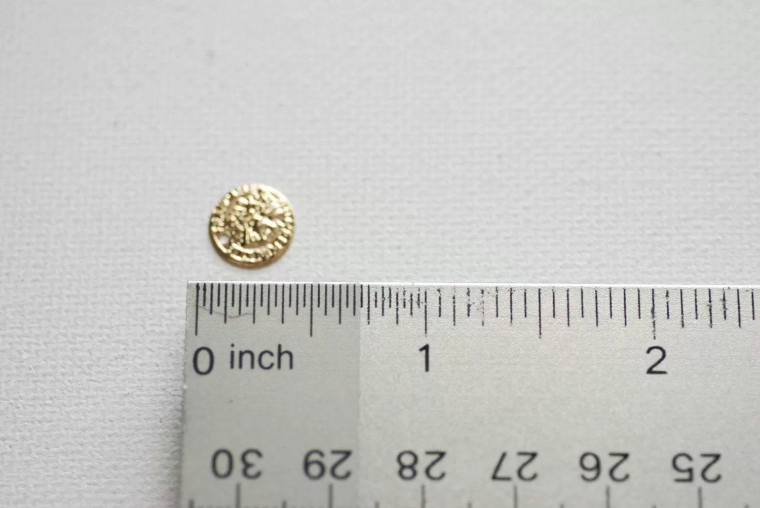 22k gold Coin Charm, Gold Discs, Textured Discs, Greek Coin Pendant, Earring Necklace Findings, Greek Spanish Coins, Ancient Coins, E145