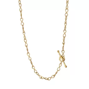 22K Gold Infinity Chain with Handmade Toggle Clasp