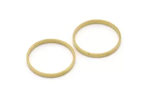 22mm Circle Connectors - 25 Raw Brass Circle Connectors (22x0.8x2mm) D0312