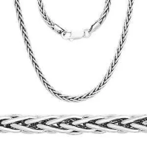 925 Sterling Silver 'Wheat' Chain