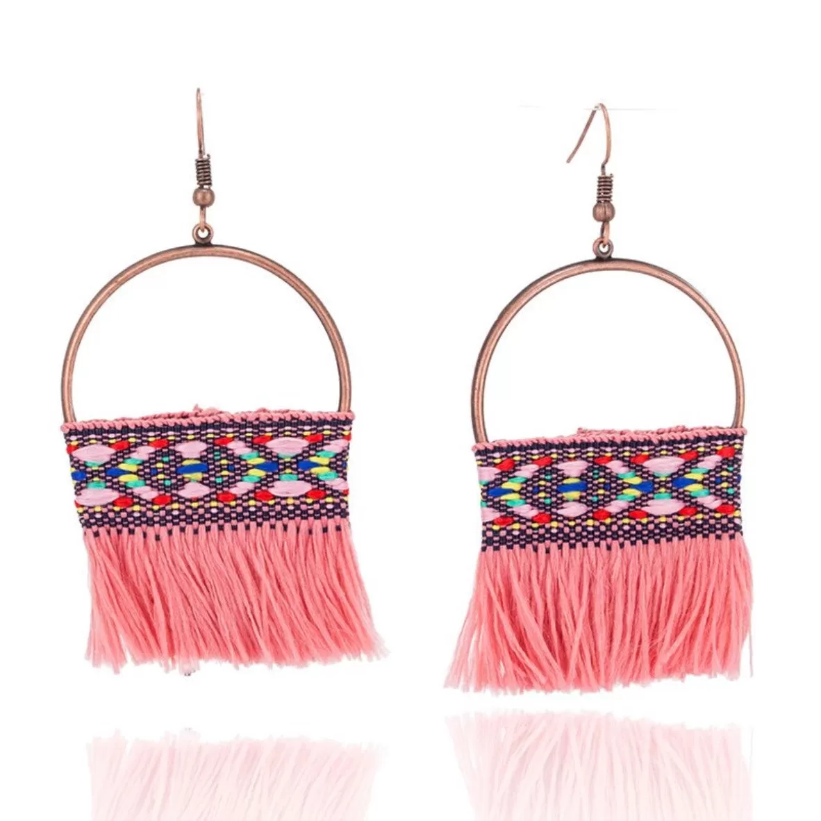 Antique Alloy Bohemian Style Tassel Dangle Drop Earrings