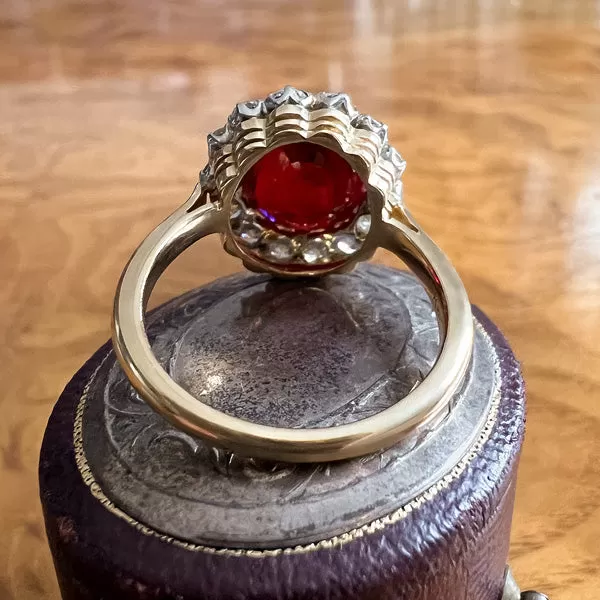 Antique Burmese Ruby & Diamond Ring