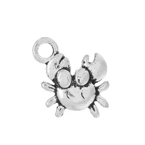 AVBeads Beach Crab Charms Silver 12mm x 12mm Metal Charms 10pcs