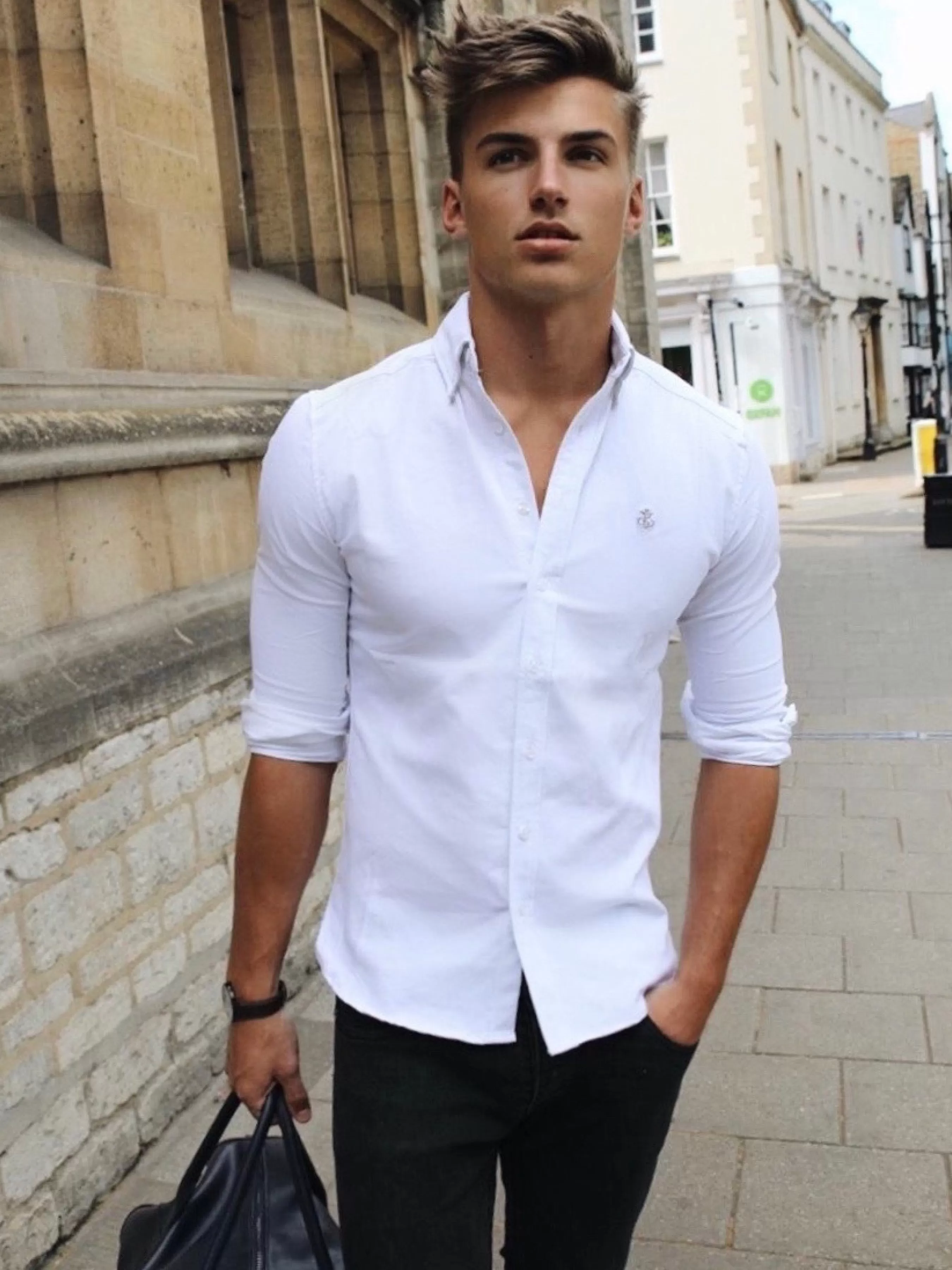 Aylsham Fitted Stretch Shirt - White