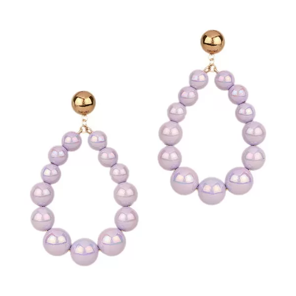 Barbie Theme Pearl Finish Bead Dangle Earrings