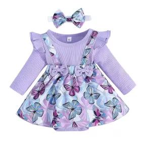 BUTTERFLY Lavender Romper Dress