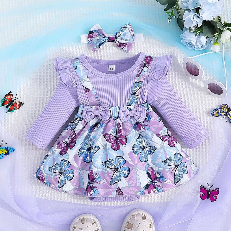 BUTTERFLY Lavender Romper Dress