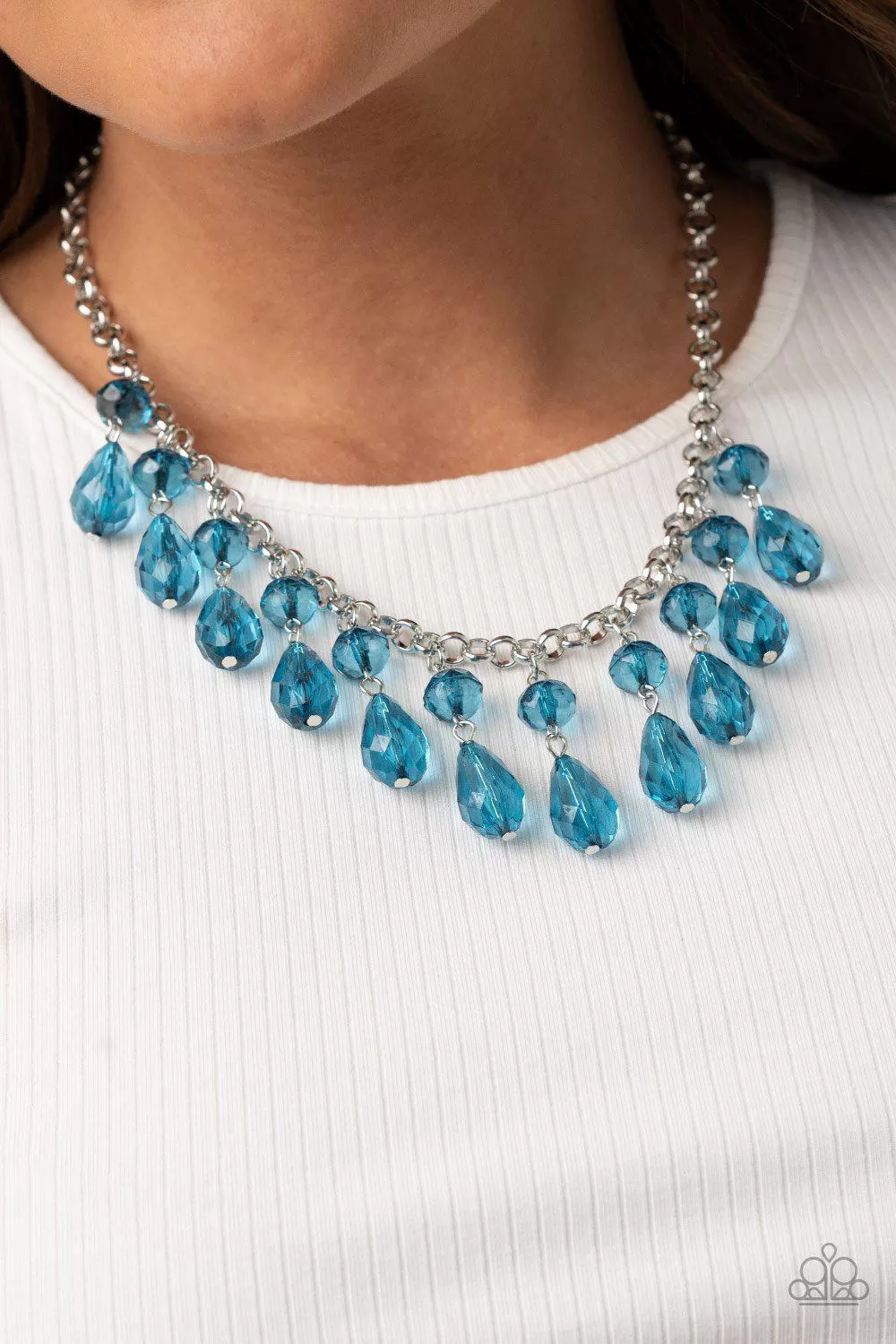 Crystal Enchantment Blue Necklace - Paparazzi Accessories