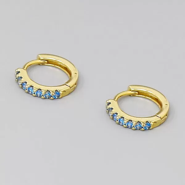 CZ Pave Basic Huggie Hoop Earrings