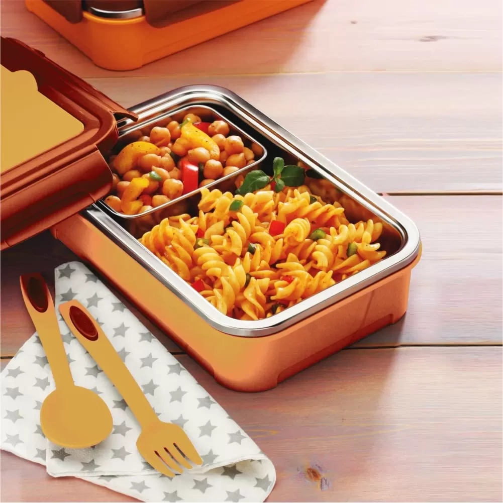 Dubblin Buffet Stainless Steel Lunch Box clip type with inner container