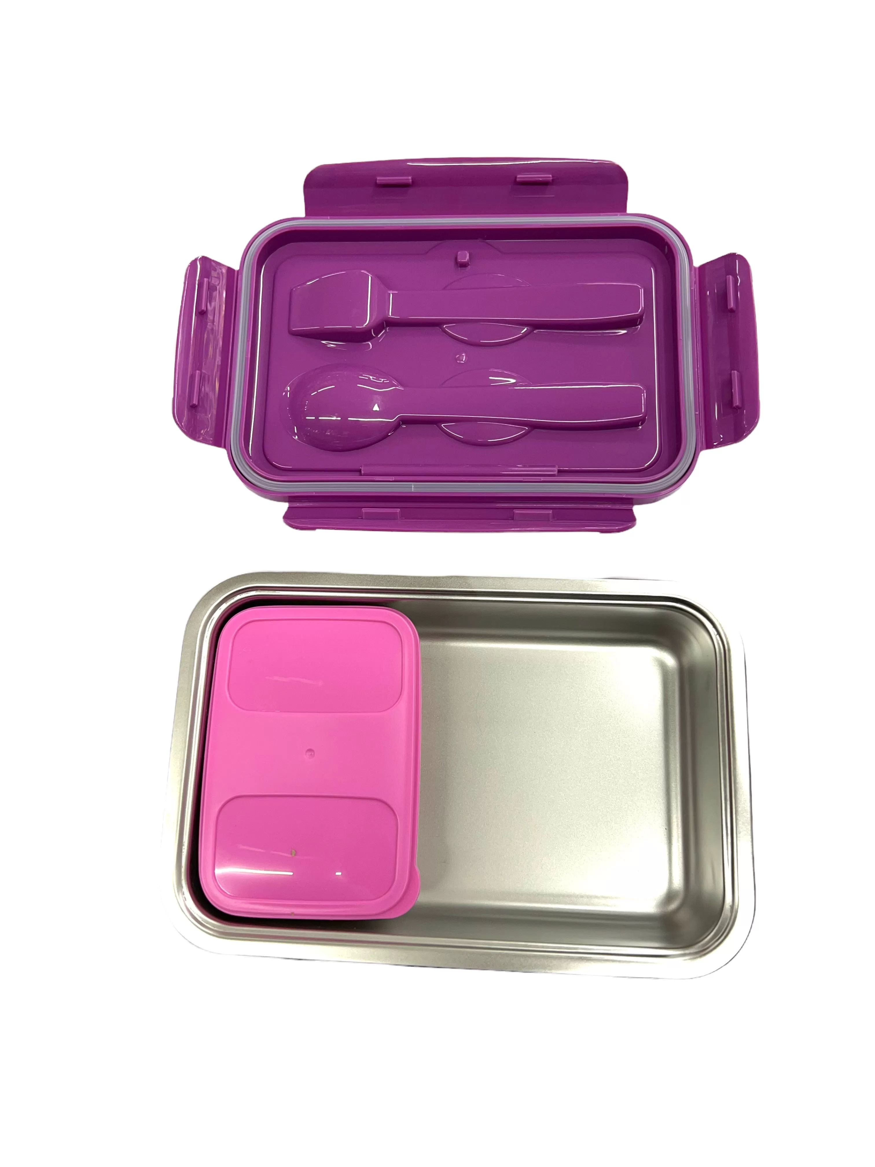 Dubblin Buffet Stainless Steel Lunch Box clip type with inner container