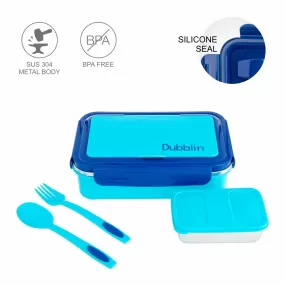 Dubblin Buffet Stainless Steel Lunch Box clip type with inner container