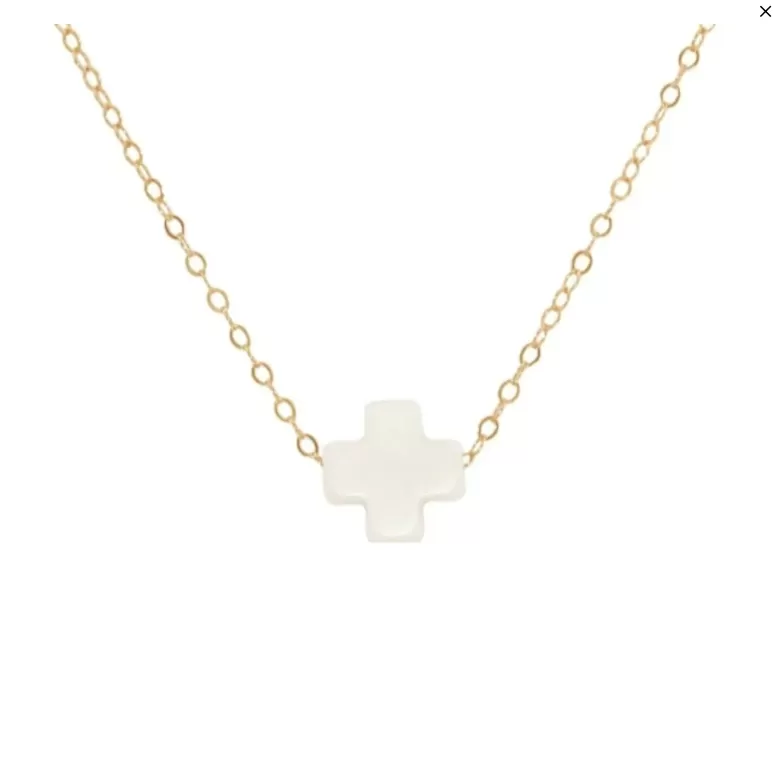 E Newton 16" Necklace Gold - Signature Cross