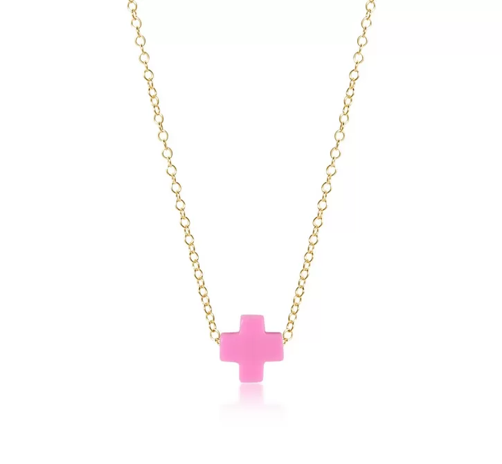 E Newton 16" Necklace Gold - Signature Cross