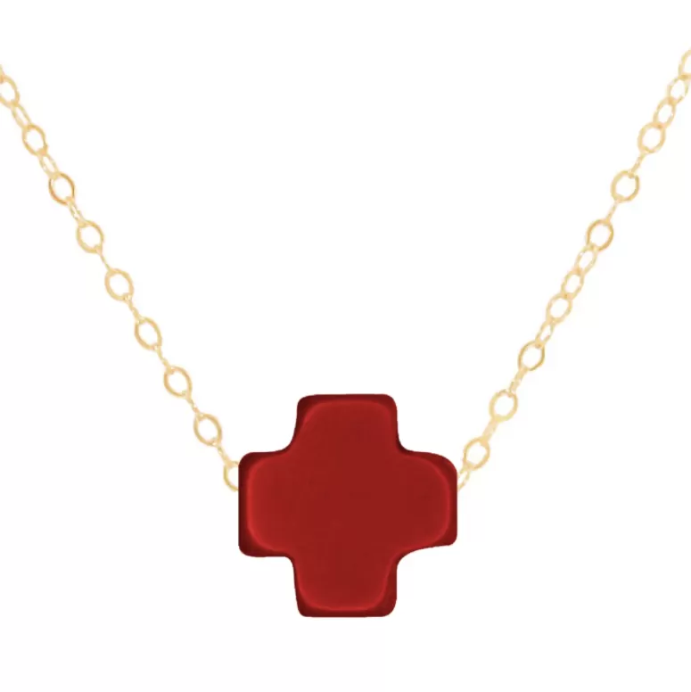 E Newton 16" Necklace Gold - Signature Cross