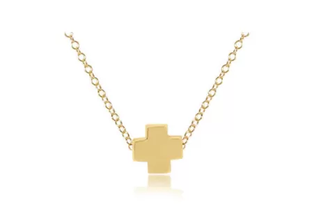 E Newton 16" Necklace Gold - Signature Cross