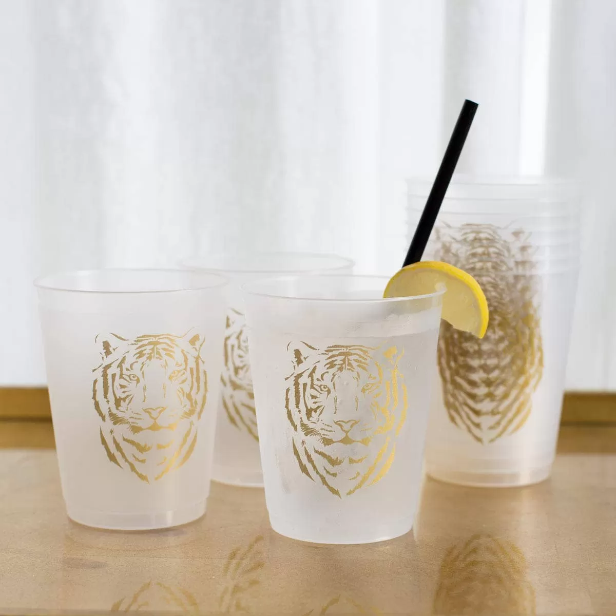 Easy Tiger Party Cups in Frosted/Gold