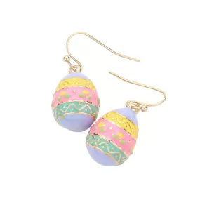 Enamel Easter Egg Dangle Earrings