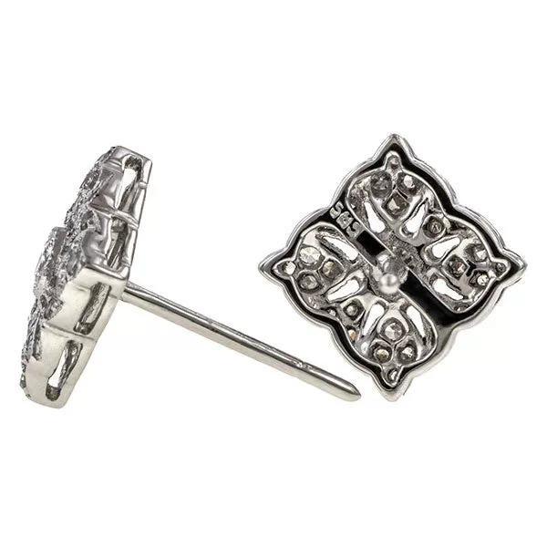 Filigree Diamond Stud Earrings