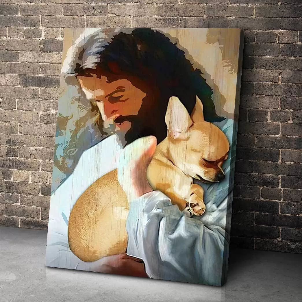 Gearhuman 3D God And His Chihuahua Canvas