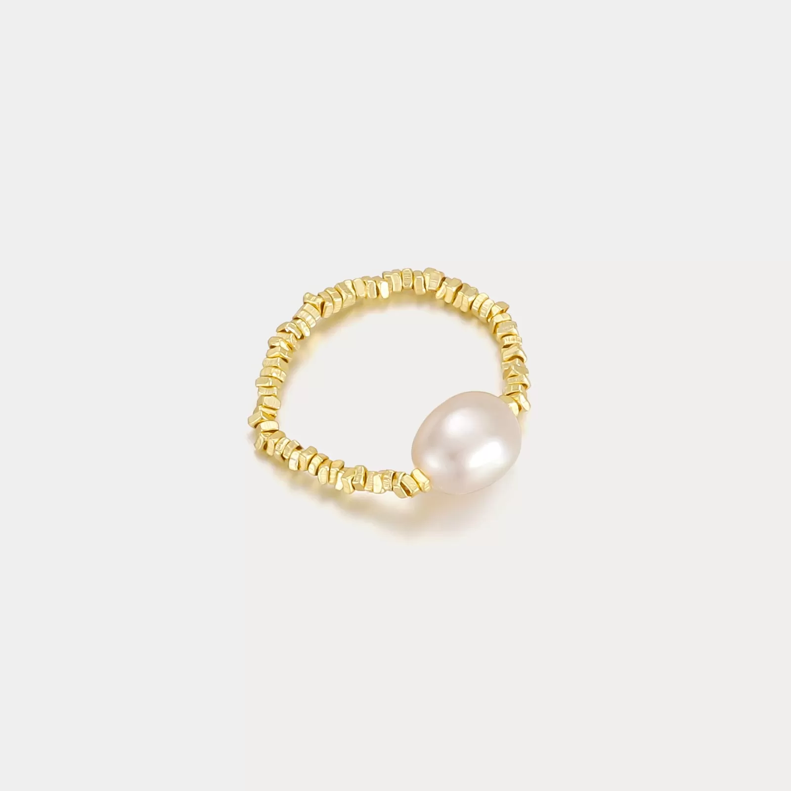 Gold Pearl Ring