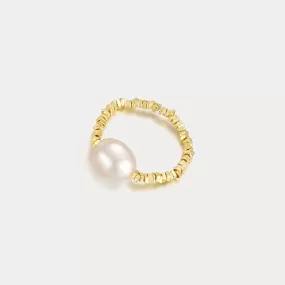 Gold Pearl Ring