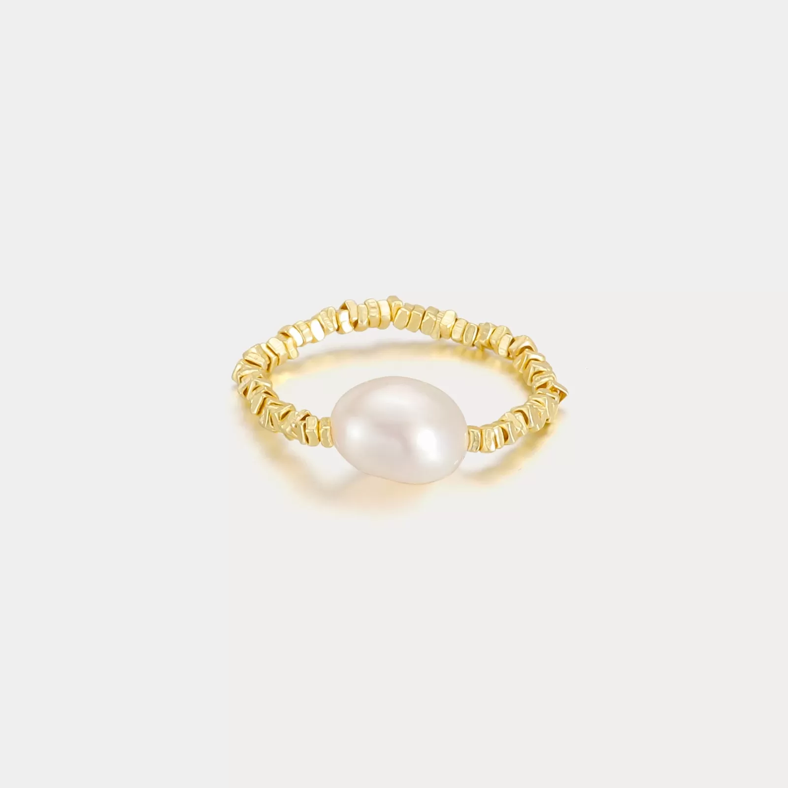 Gold Pearl Ring