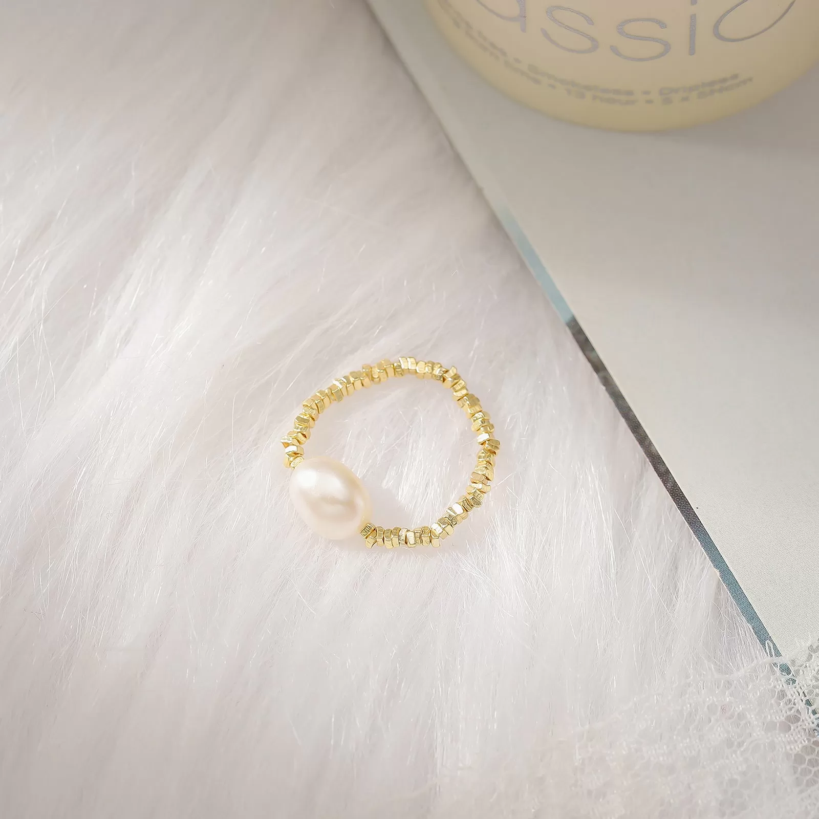 Gold Pearl Ring