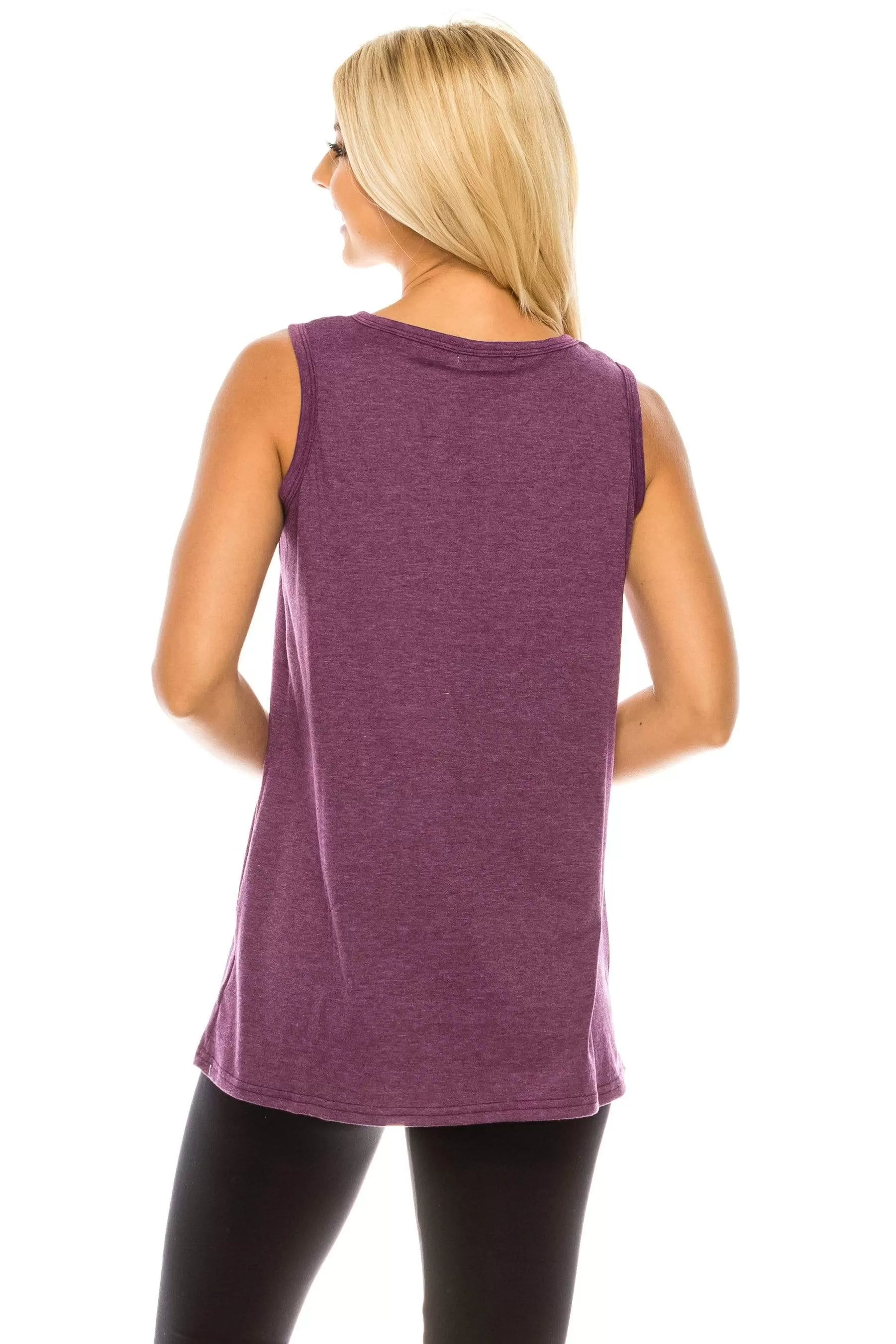 Haute Edition Women's Good Vibes Loose Fit Tank top. Plus size available