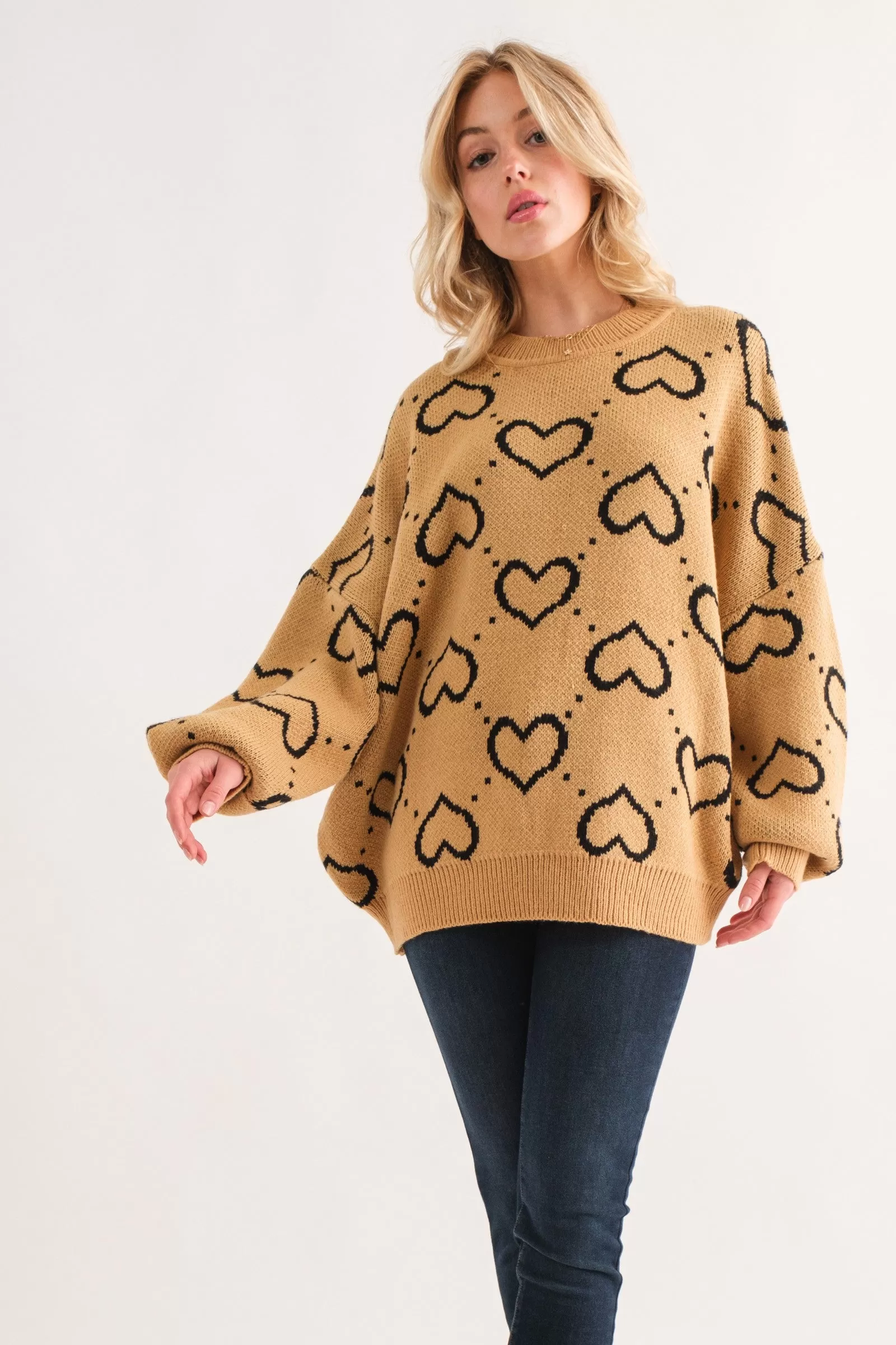 Hearts Abound Jacquard Sweater