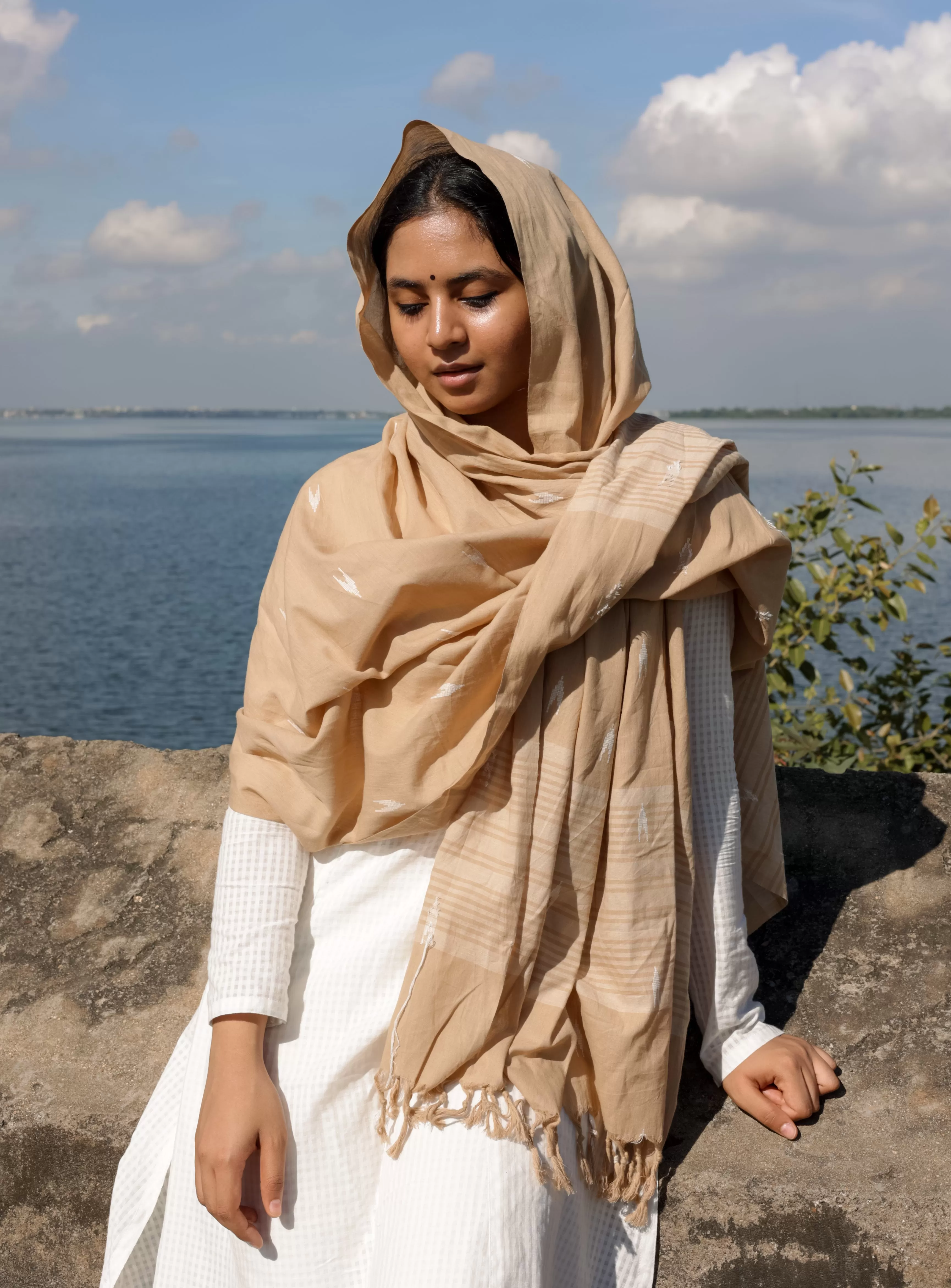 Jodi Simran White (Kurti Dupatta)