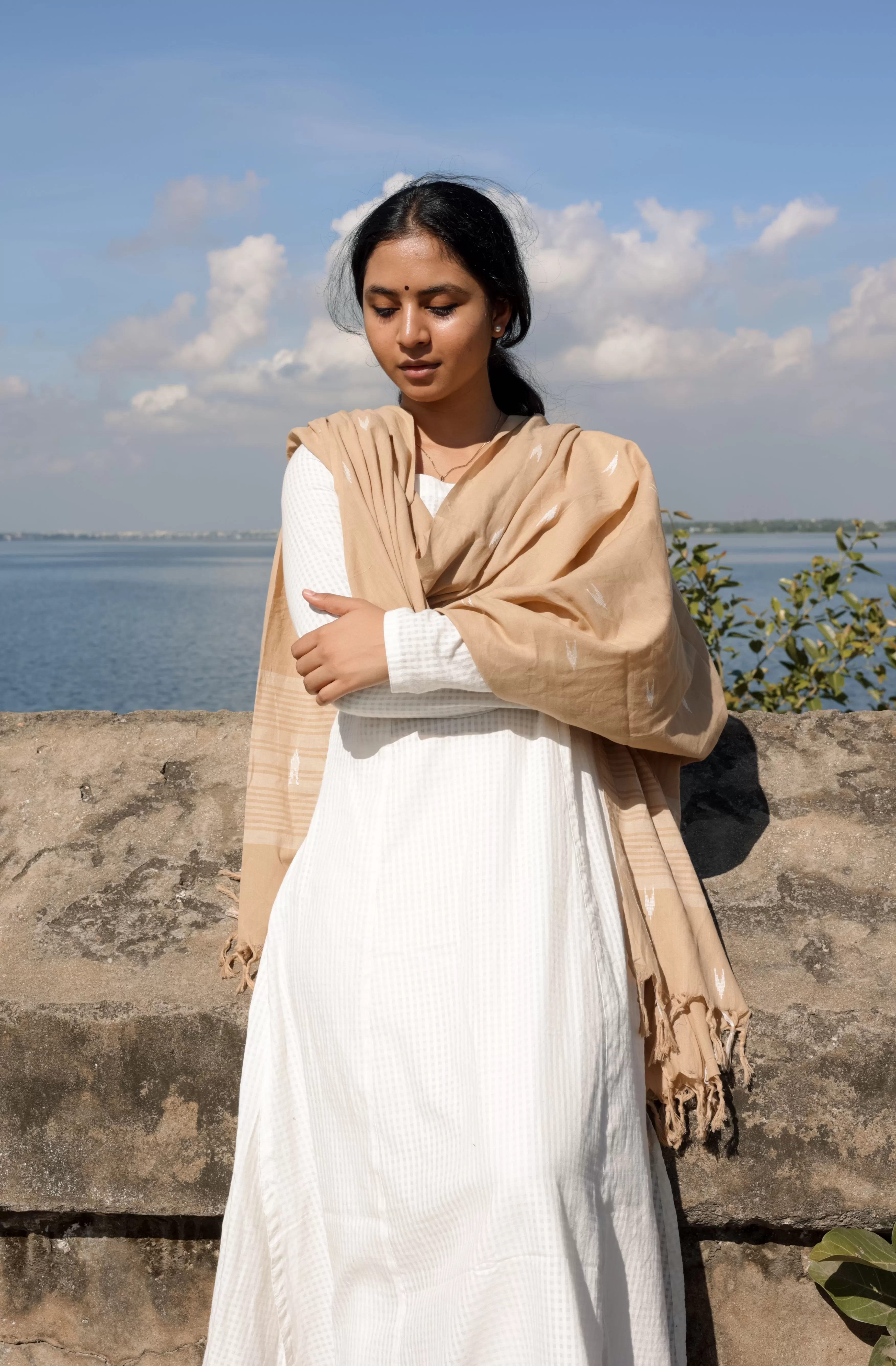 Jodi Simran White (Kurti Dupatta)