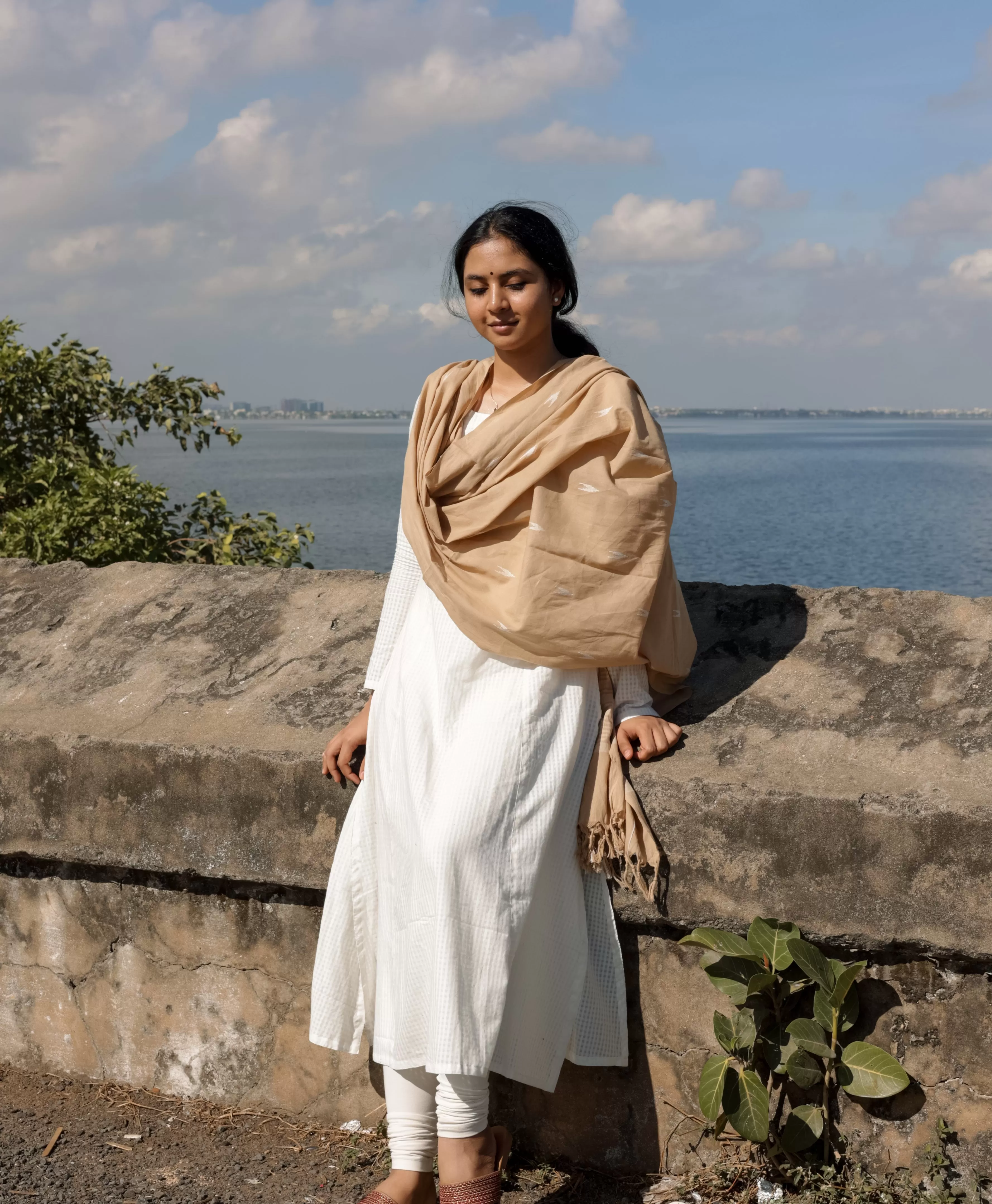 Jodi Simran White (Kurti Dupatta)