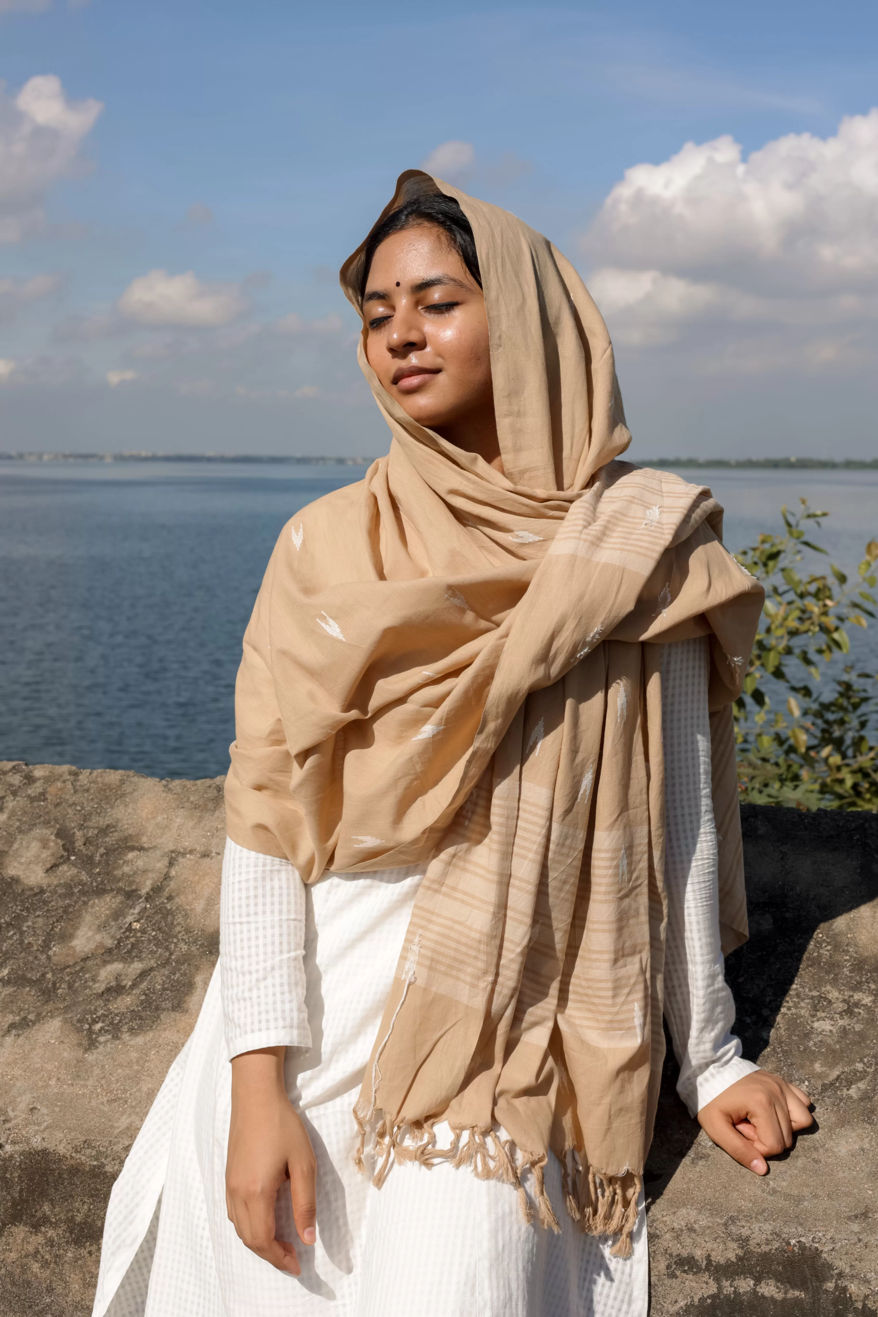 Jodi Simran White (Kurti Dupatta)