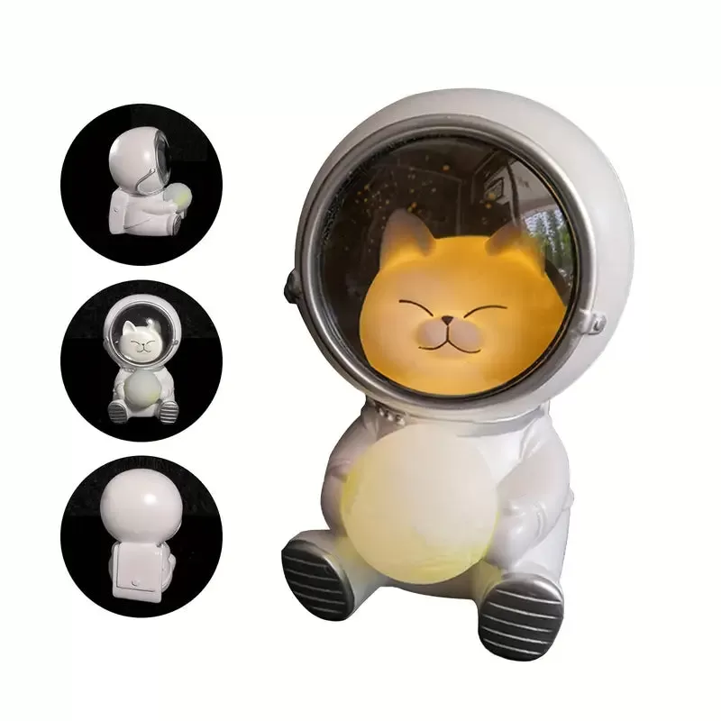 Kawaii Astronaut Cat Night Light