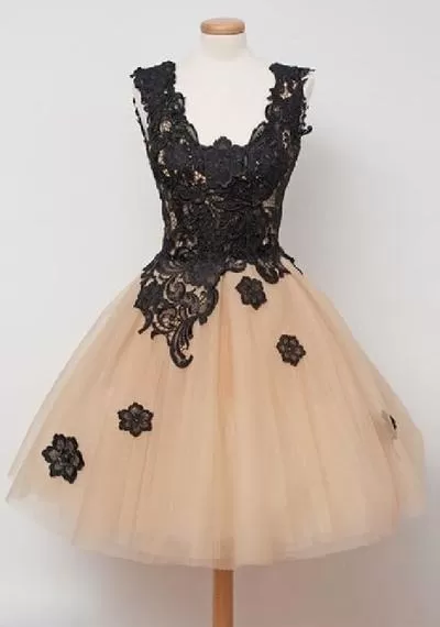 Off-the-Shoulder Black Lace Sweet 16 dresses Lace Prom Dresses