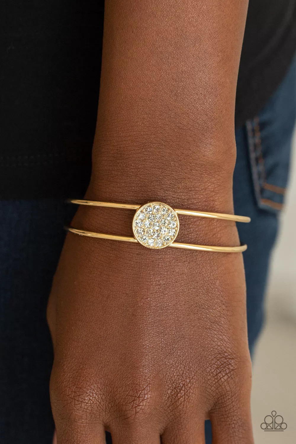 Paparazzi Bracelet ~ Dial Up The Dazzle - Gold