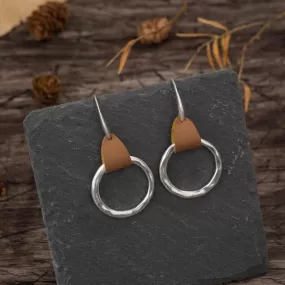 Parson Leather & Silver Earring