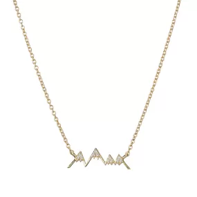 Pavé Mountain Outline Necklace