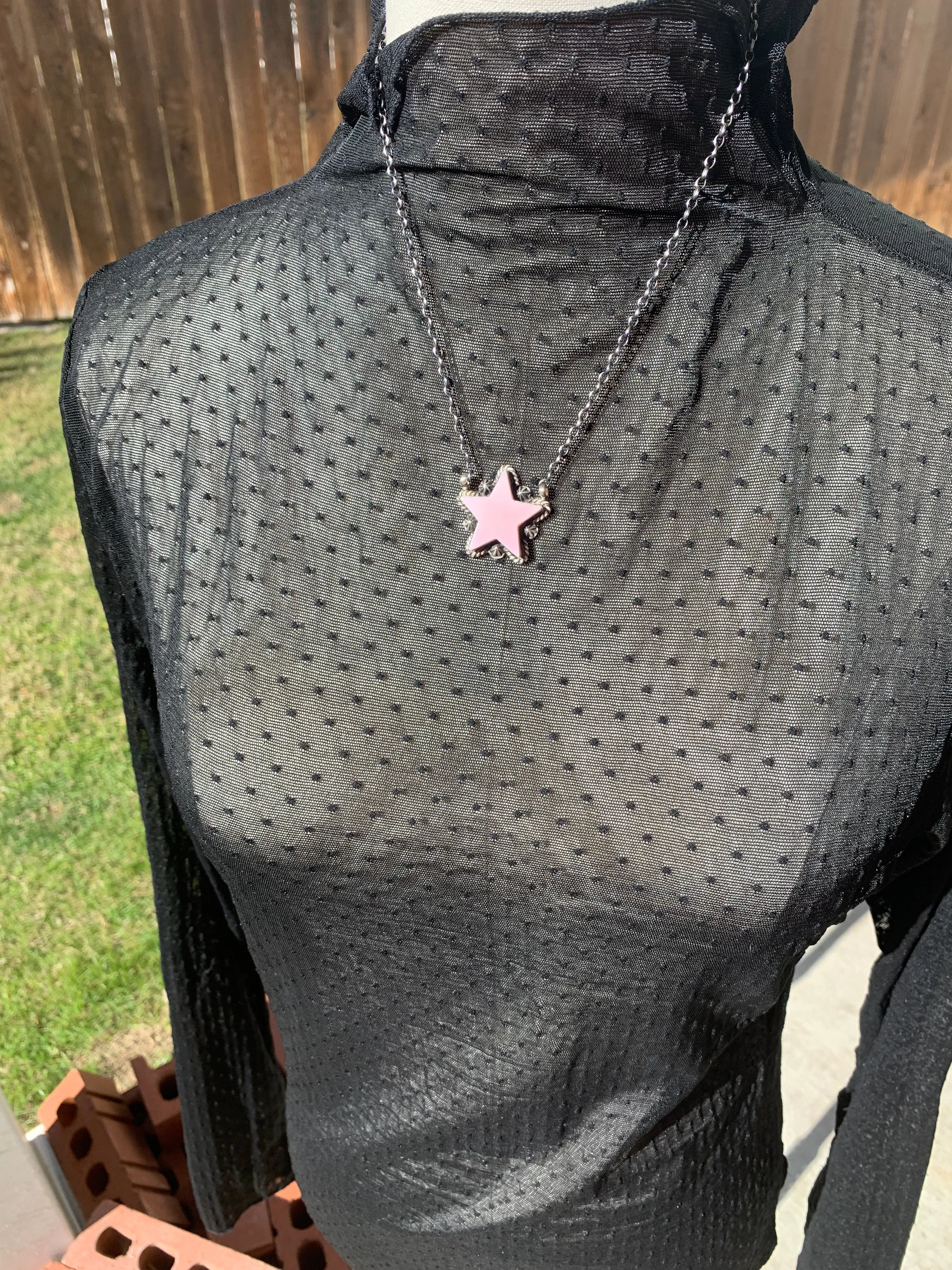 Pink "Cotton Candy" Star Necklace- 8