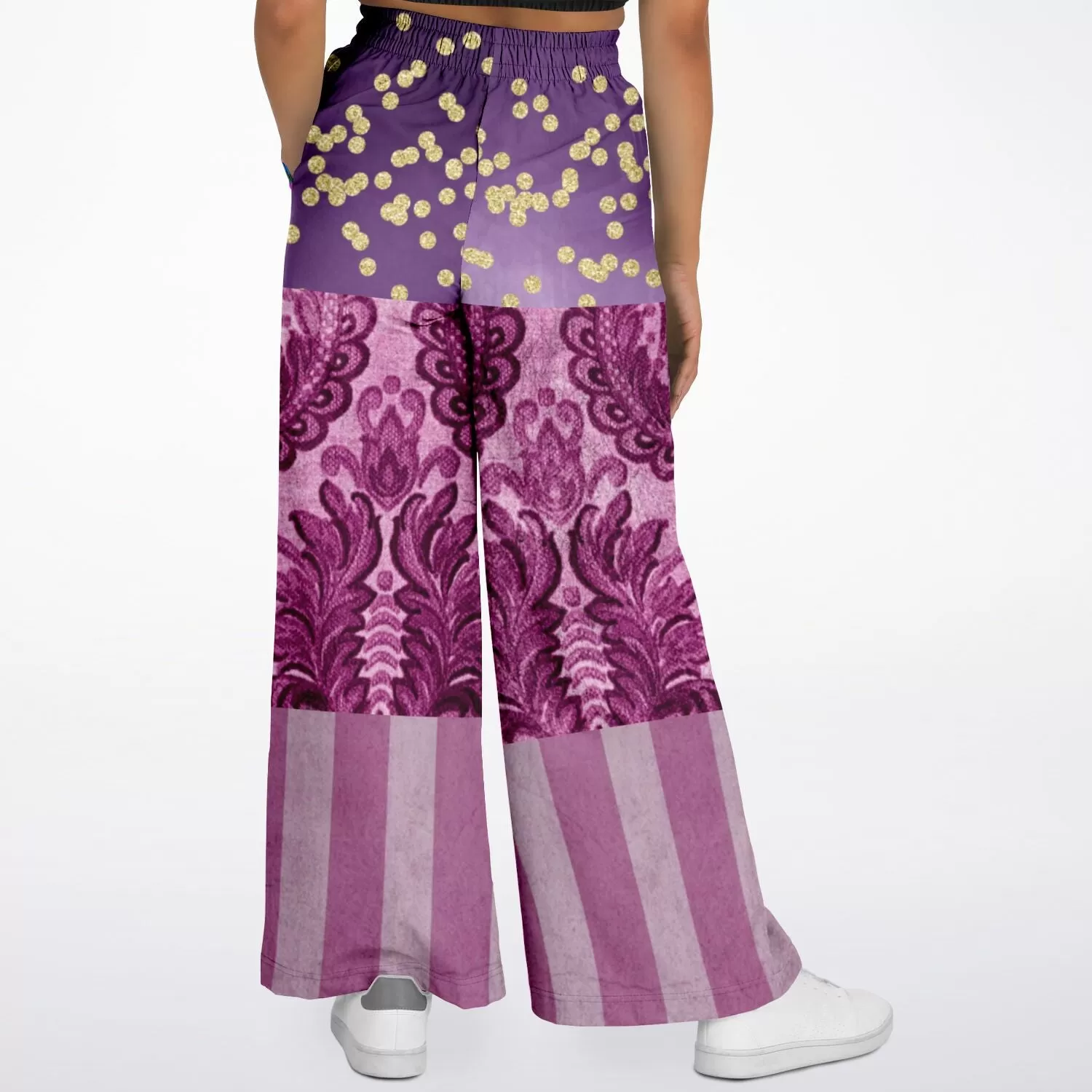 Purple Jamboree Eco-Poly Stretchy Phat Bellbottoms