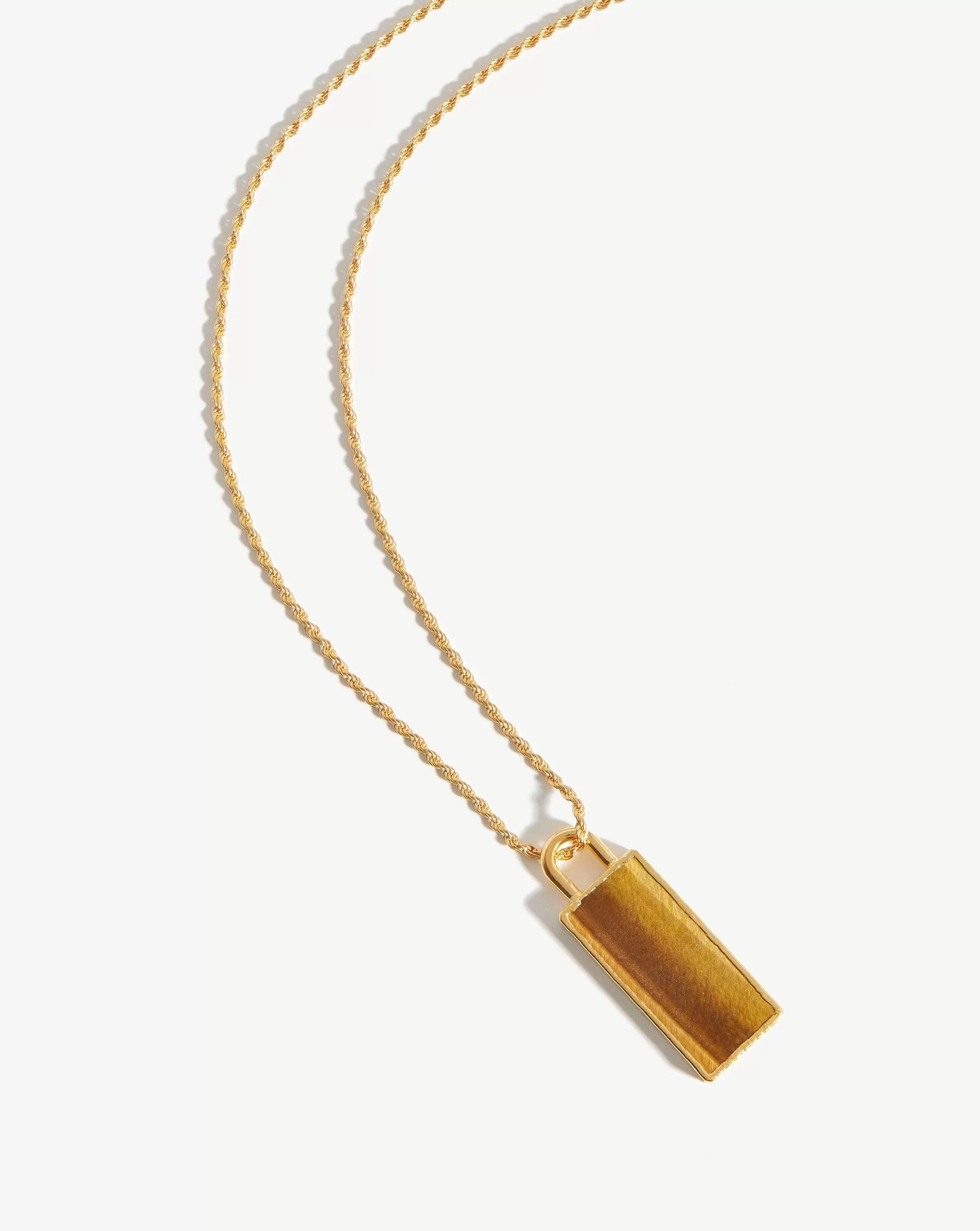 Rectangle Pendant Chain Necklace