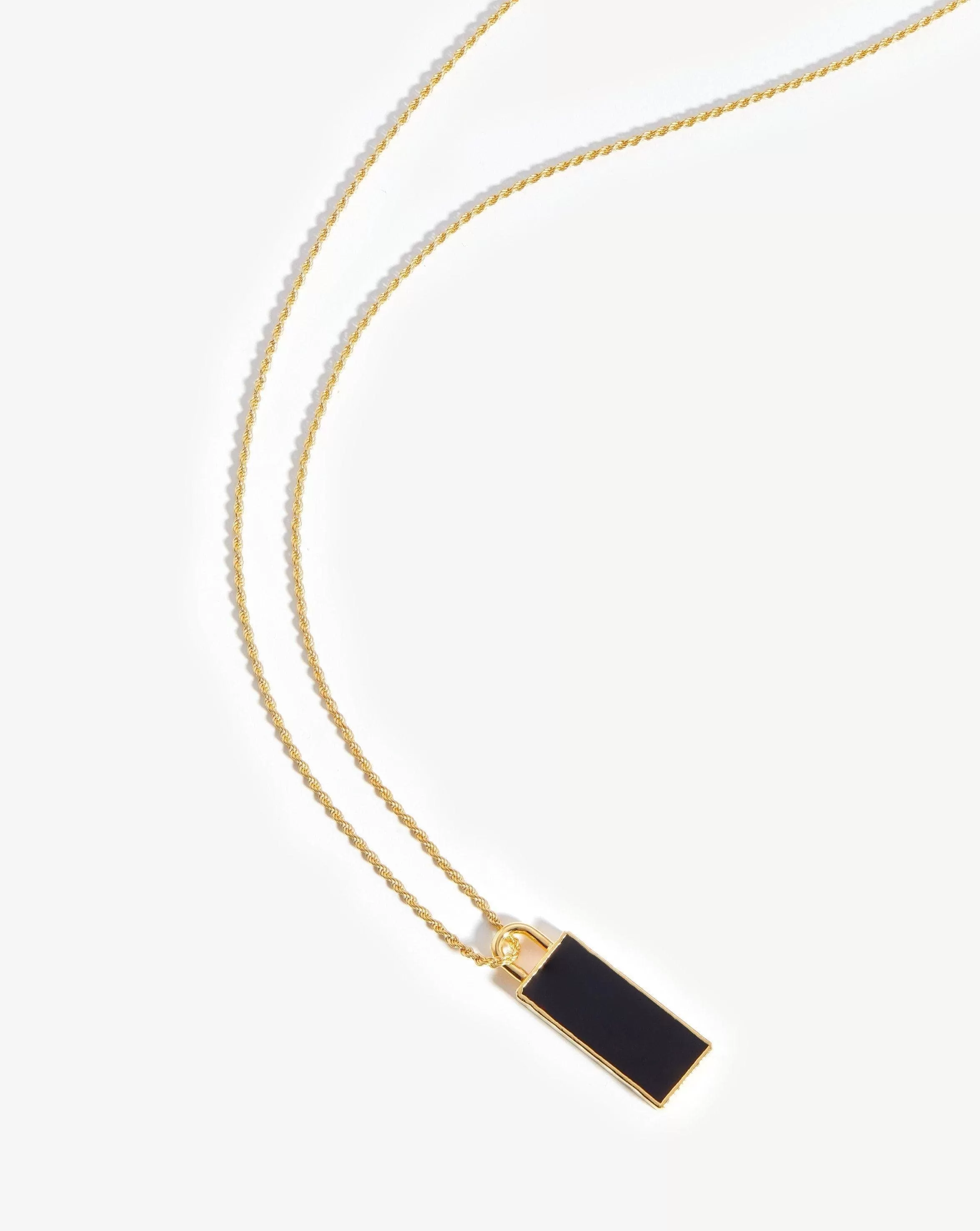 Rectangle Pendant Chain Necklace