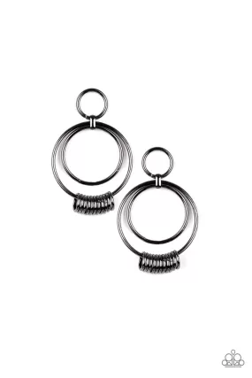 Retro Revolution Black Post-Earrings