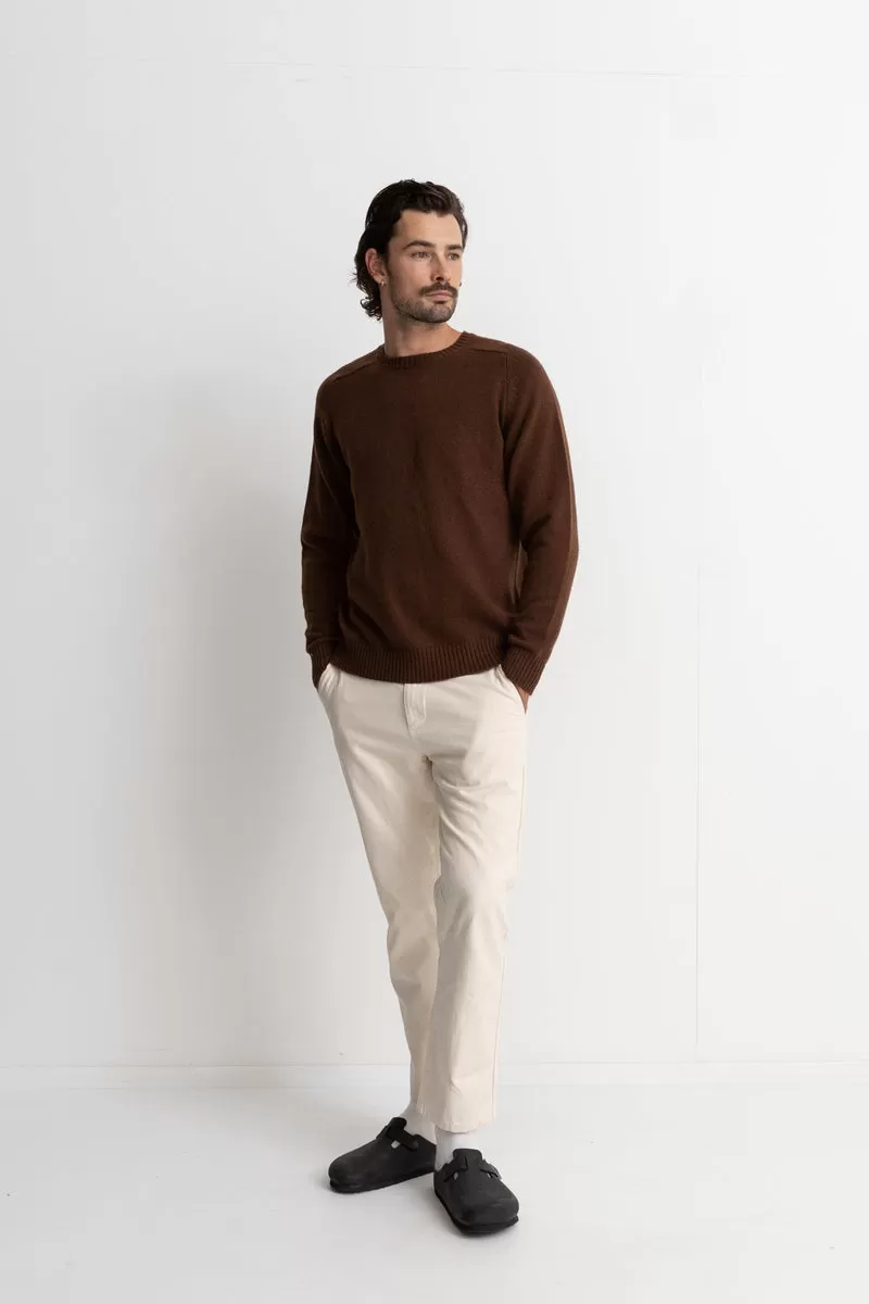 RHYTHM CLASSIC CREW KNIT - CHOCOLATE