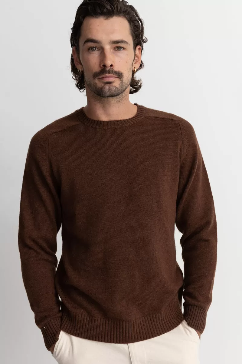 RHYTHM CLASSIC CREW KNIT - CHOCOLATE