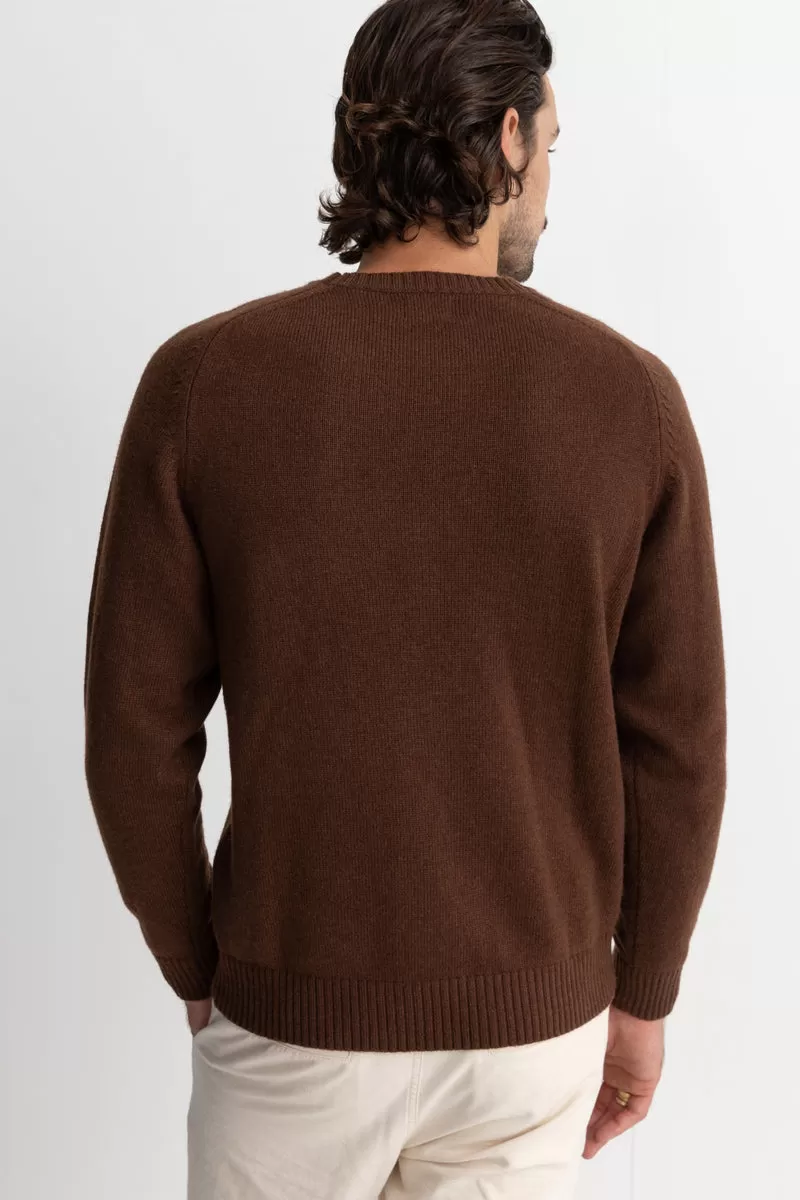 RHYTHM CLASSIC CREW KNIT - CHOCOLATE