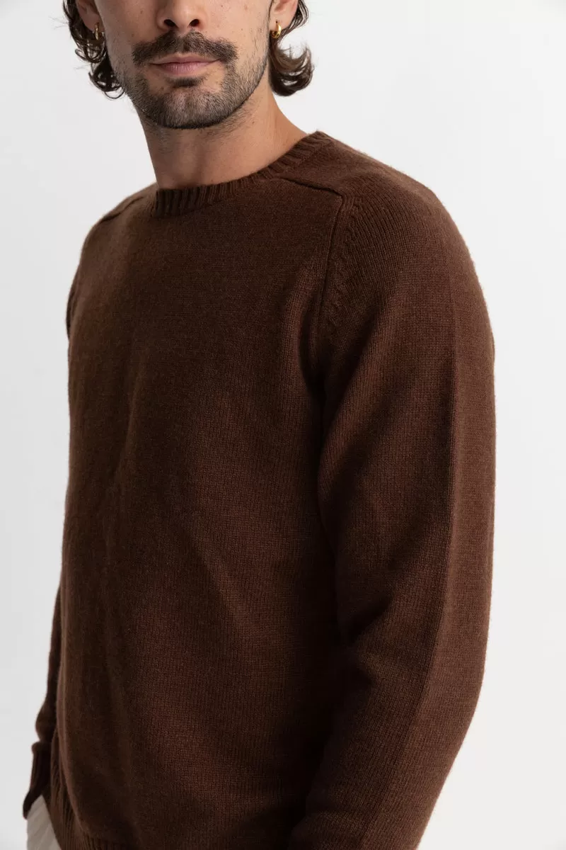 RHYTHM CLASSIC CREW KNIT - CHOCOLATE